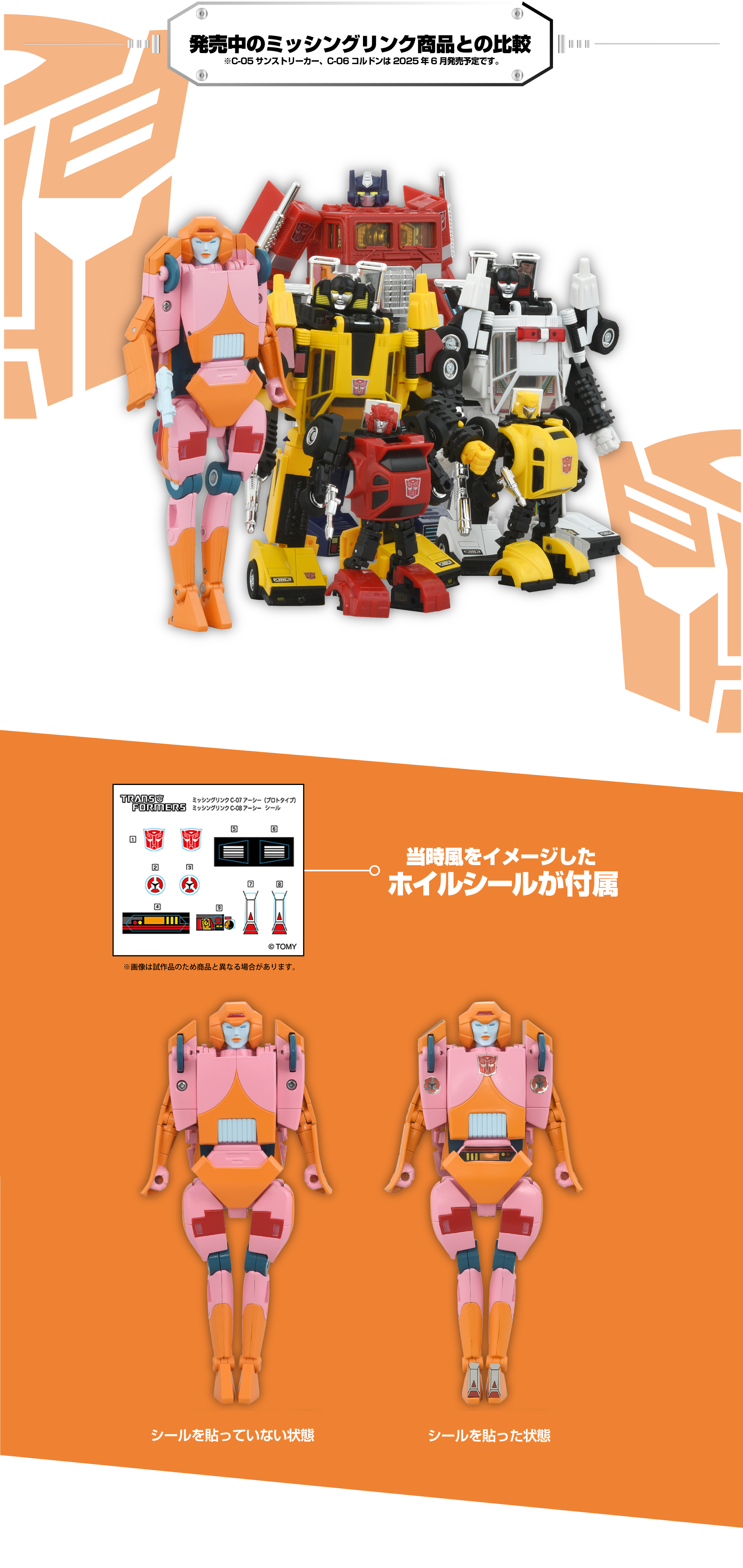 C-07 アーシー（プロトタイプ）商品比較