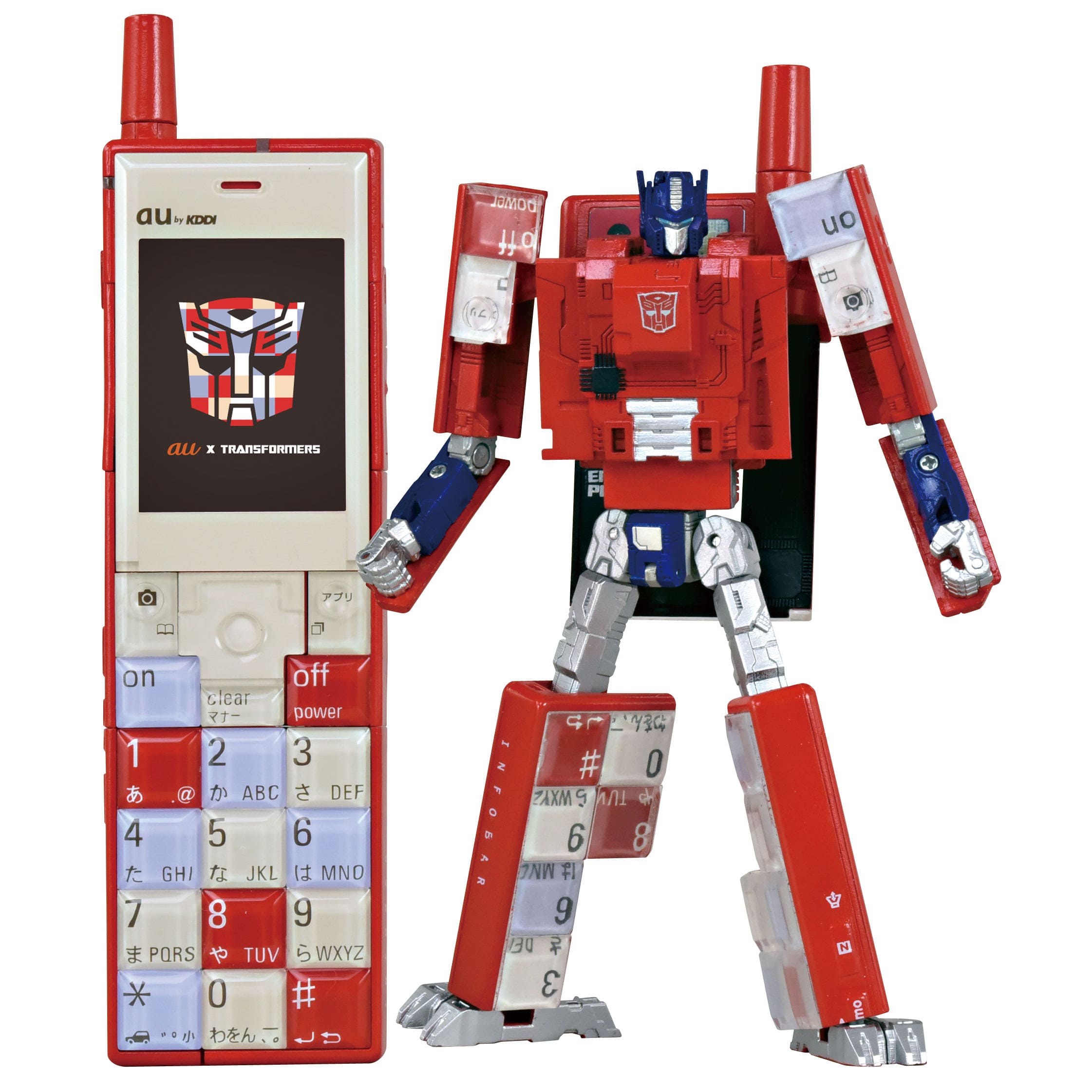 au×TRANSFORMERS PROJECT<br>INFOBAR OPTIMUS PRIME(NISHIKIGOI)